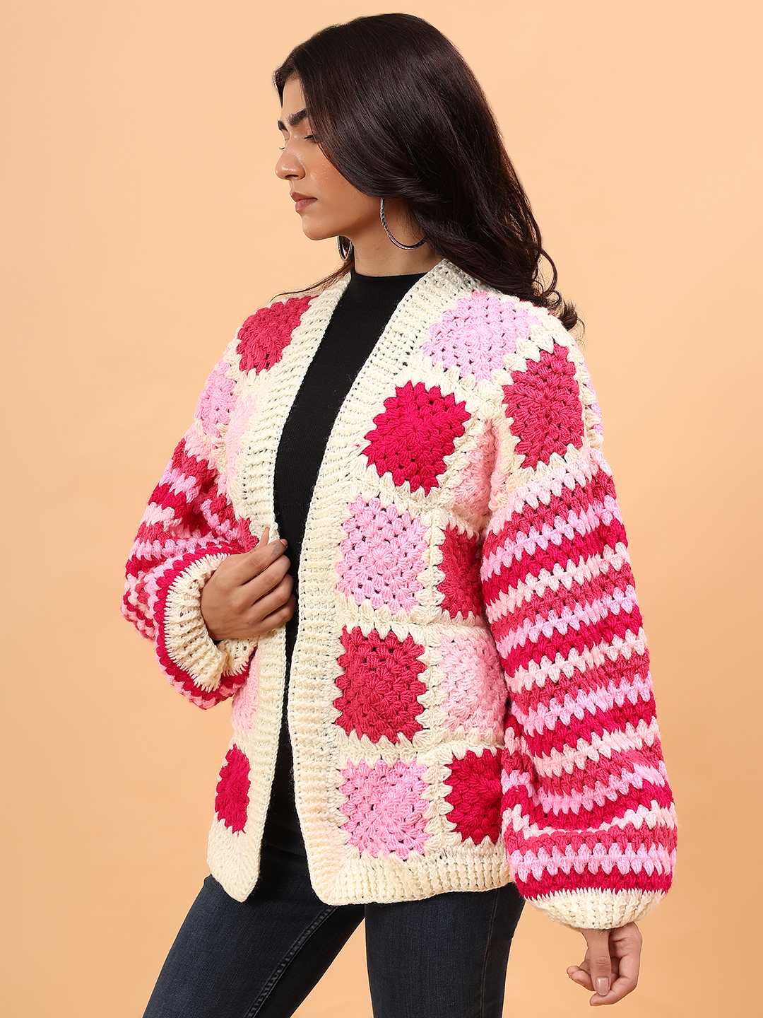 Velvery Front Openable Cardigan - Multicolor