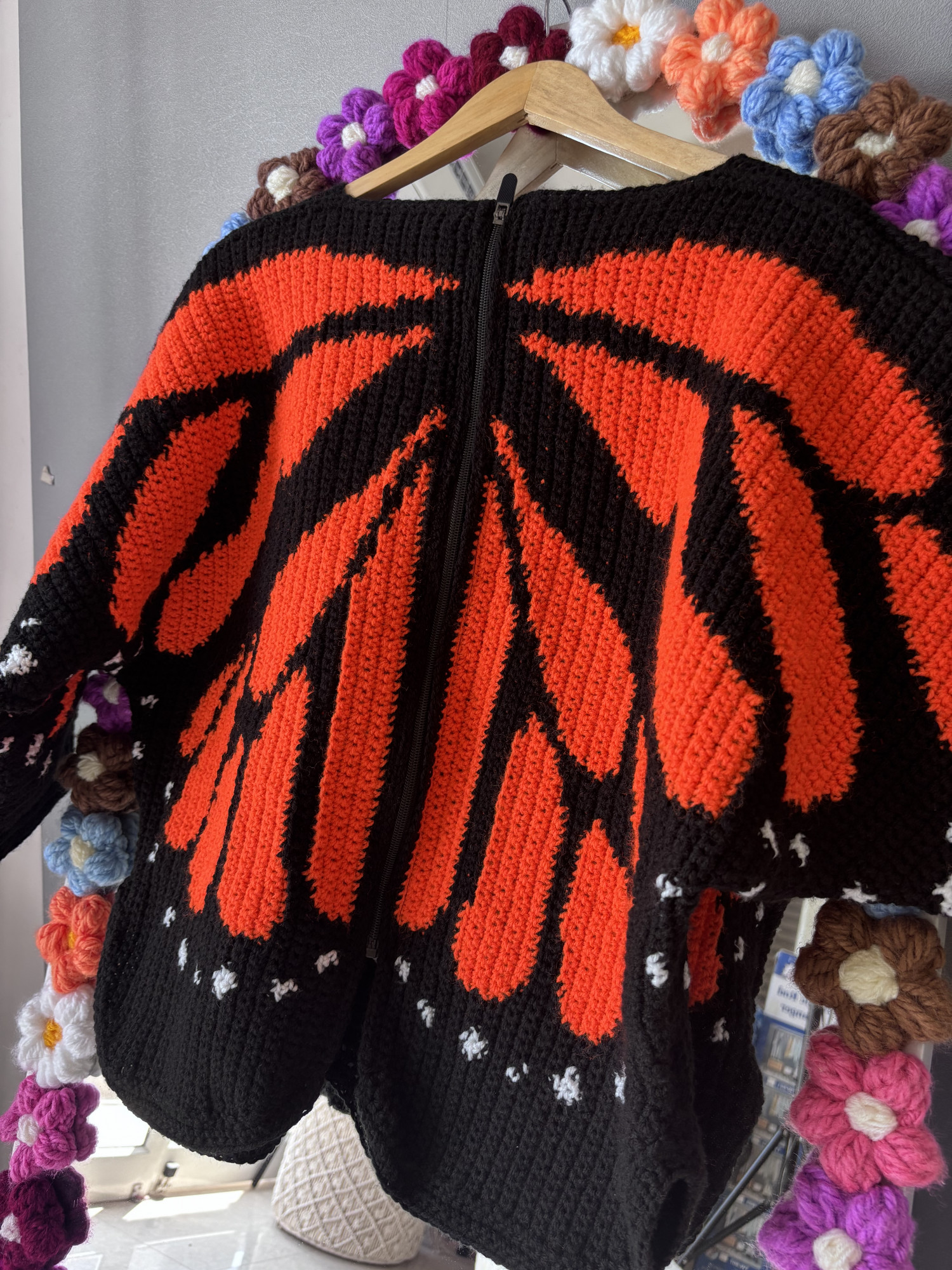 Velvery Butterfly Wing Cardigan - Orange