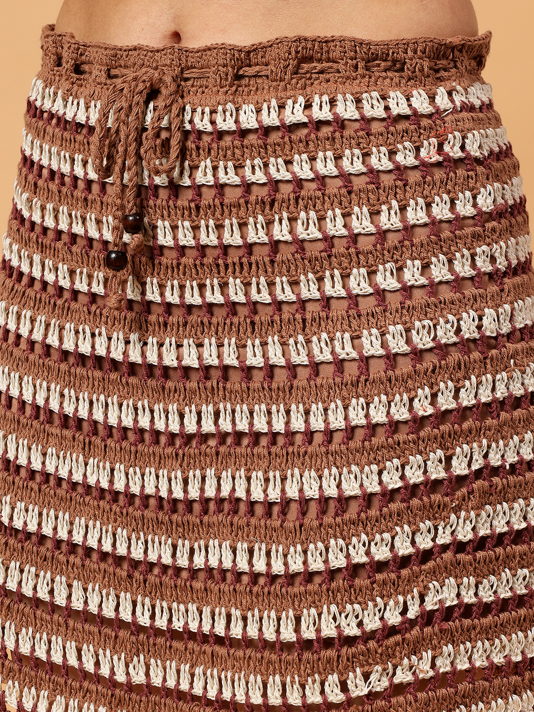 Velvery Crochet Skirt for Women Multicolor