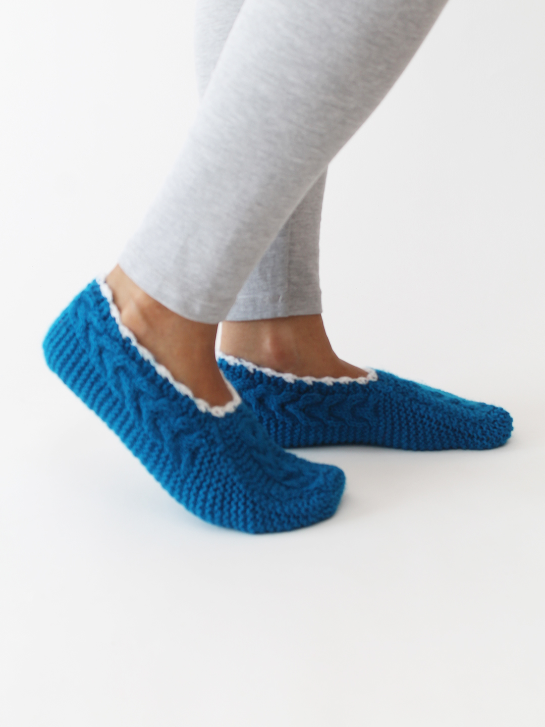 Velvery Flat Knit Socks - Blue