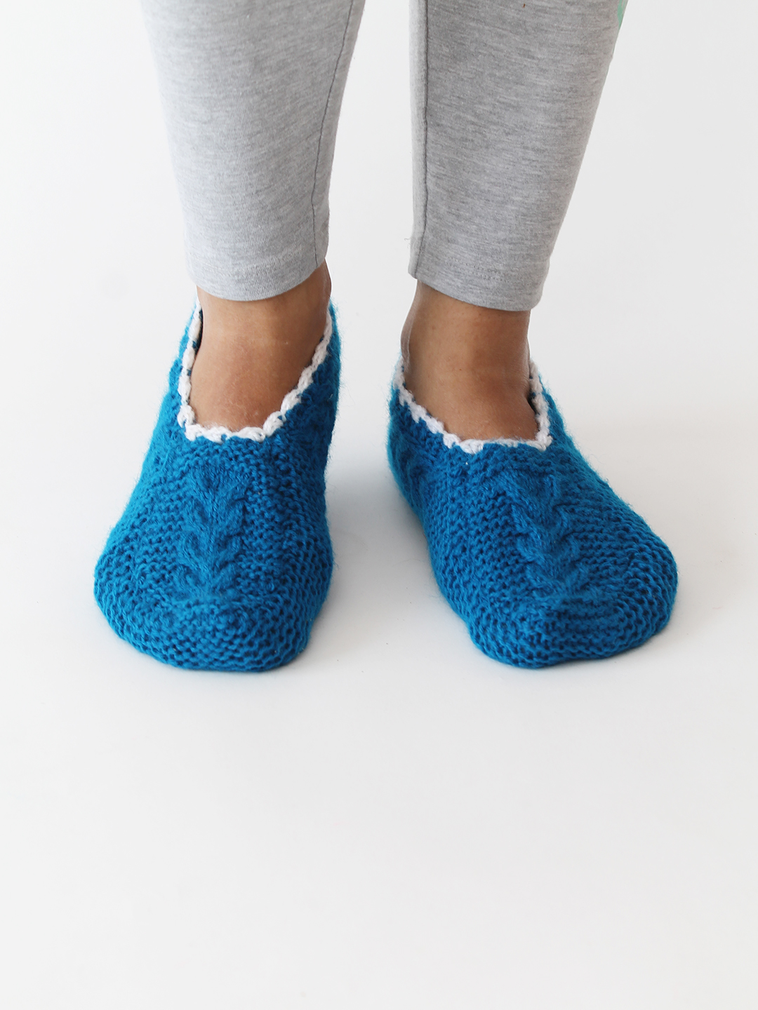 Velvery Flat Knit Socks - Blue