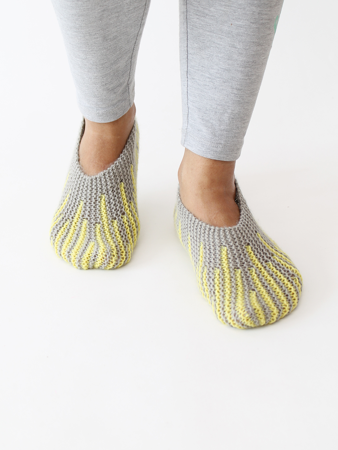 Velvery Handknitted Socks - Yellow