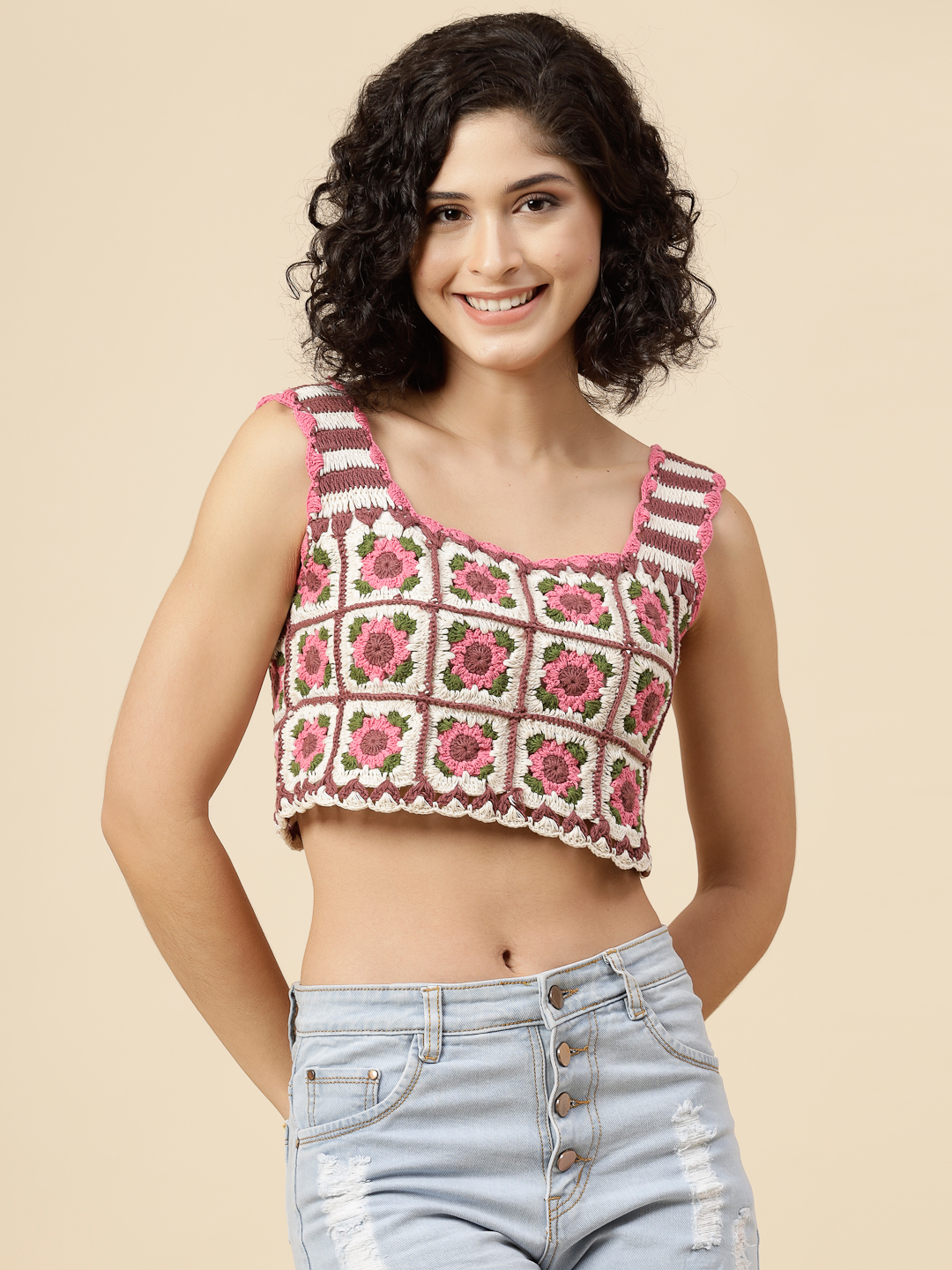 Velvery Summer Crop Top for Ladies - Multi