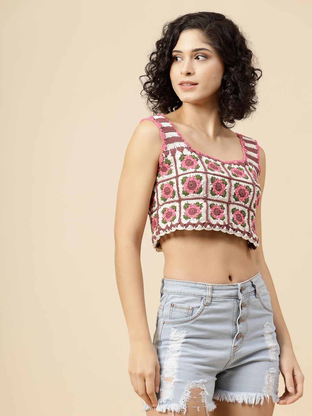 Velvery Summer Crop Top for Ladies - Multi