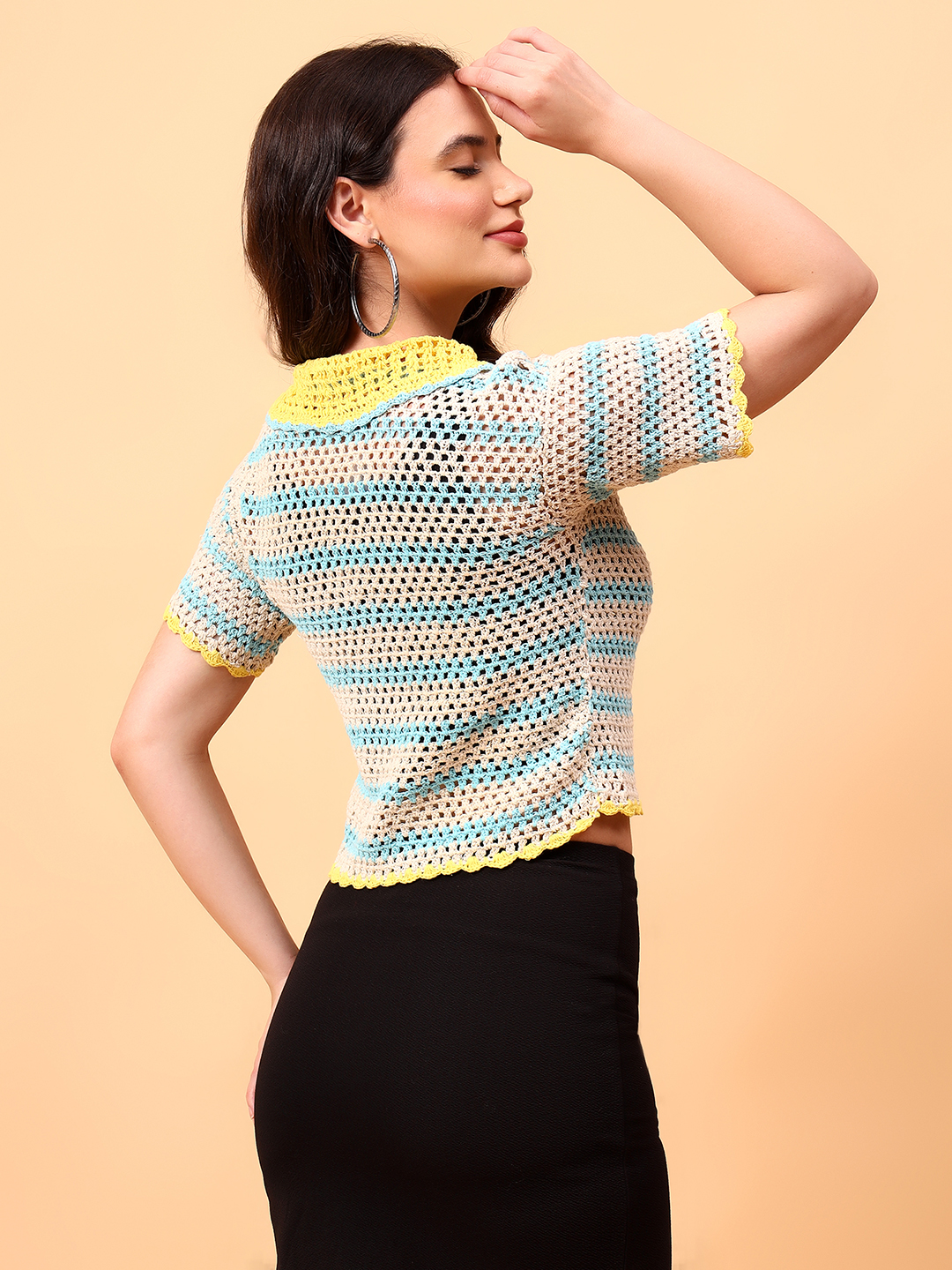 Velvery Bohemian Crochet Shirt