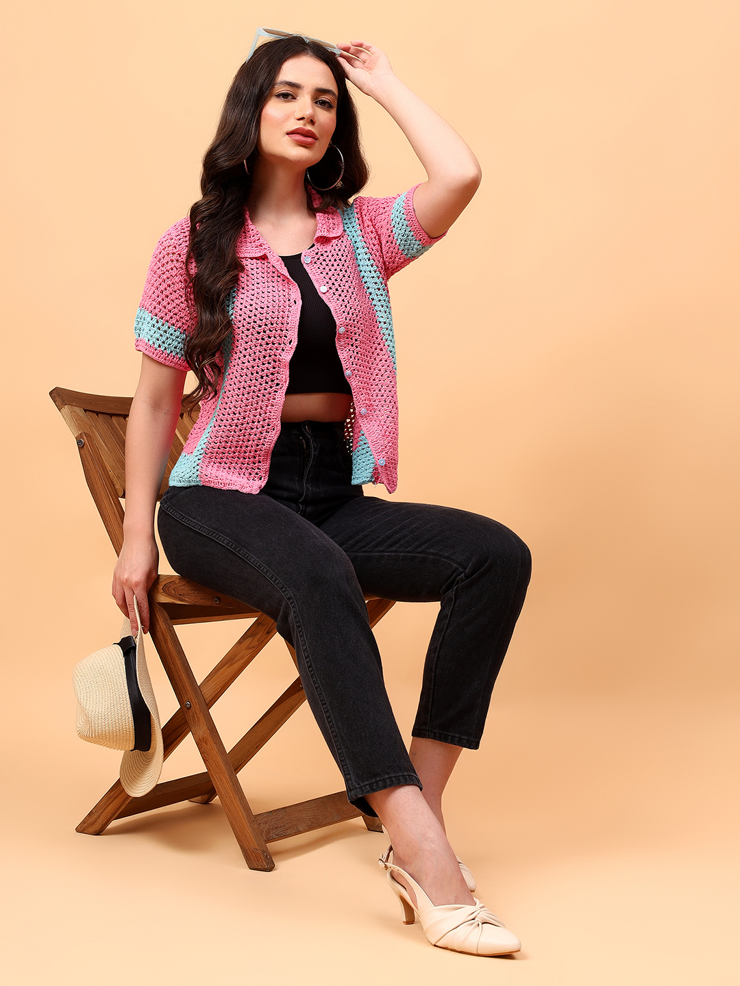 Velvery Bohemian Crochet Shirt