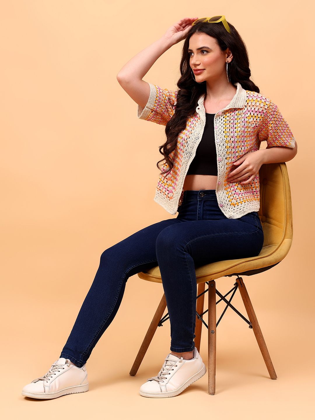 Velvery Bohemian Crochet Shirt