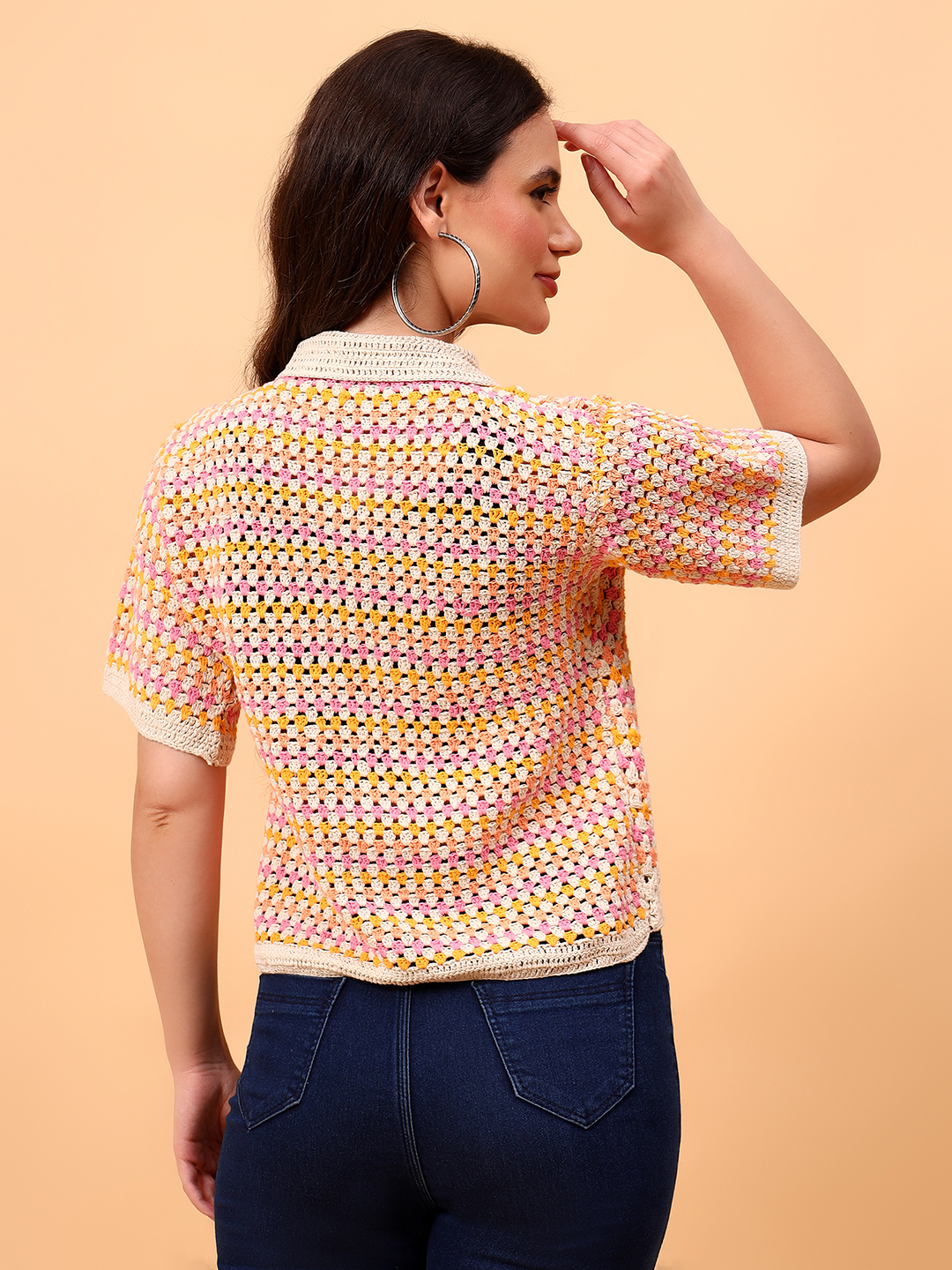 Velvery Bohemian Crochet Shirt