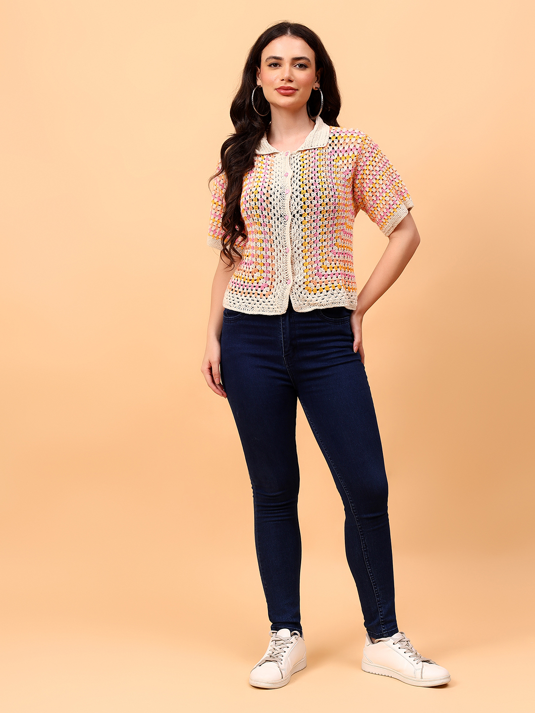 Velvery Bohemian Crochet Shirt