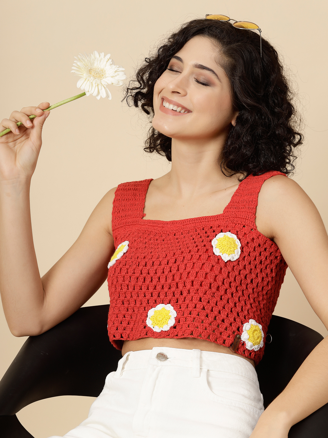 VelveryCrochet Daisy Crop Top