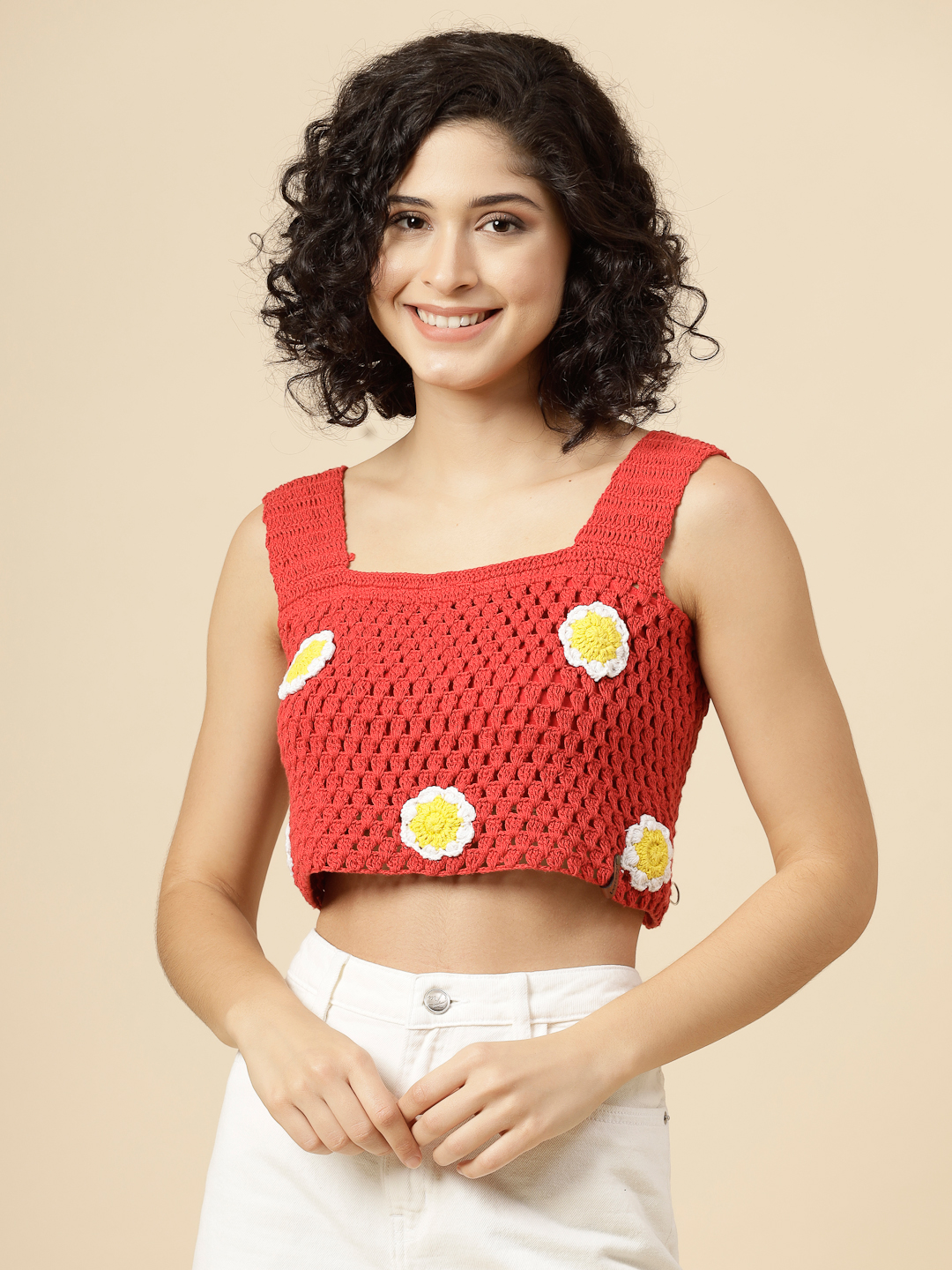 VelveryCrochet Daisy Crop Top