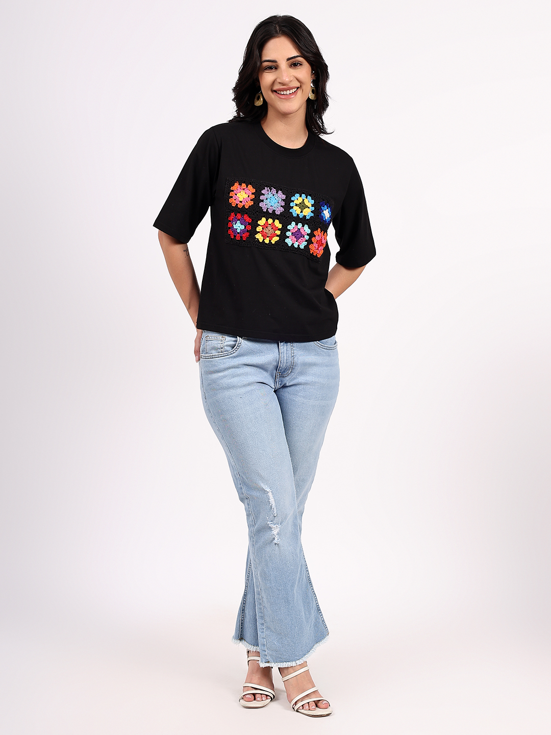 Velvery Handmade Crochet detailing Top