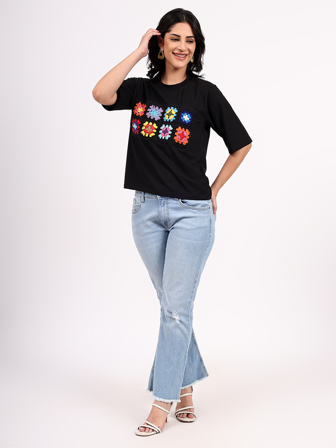 Velvery Handmade Crochet detailing Top