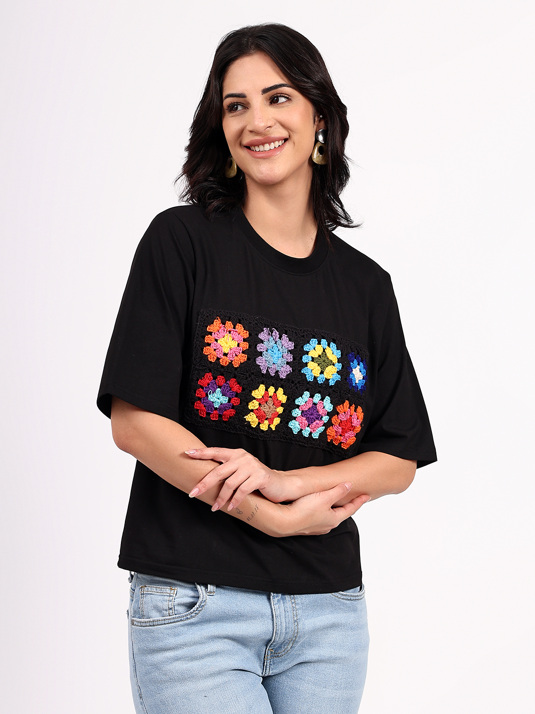 Velvery Handmade Crochet detailing Top