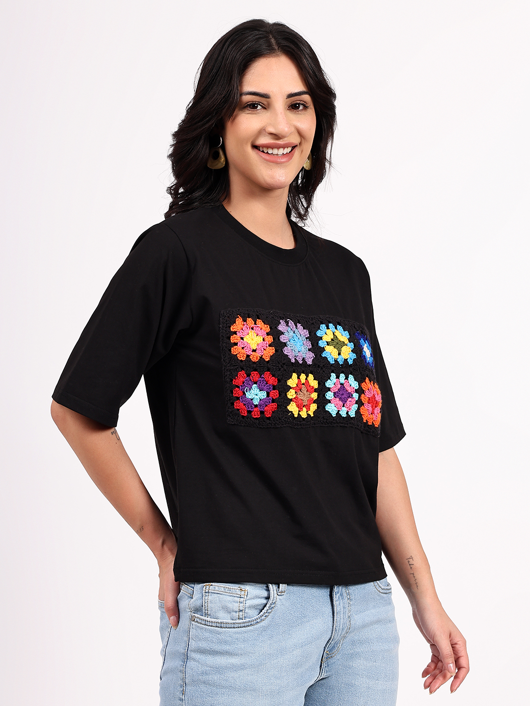 Velvery Handmade Crochet detailing Top