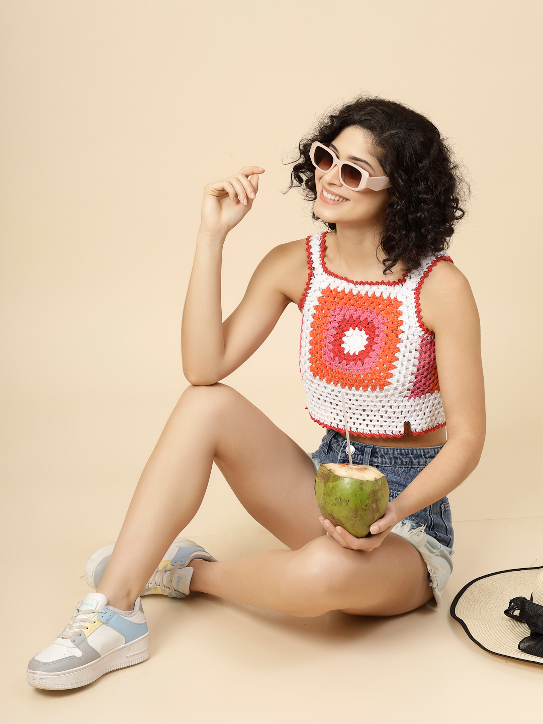 Velvery Crochet Cotton Summer Top