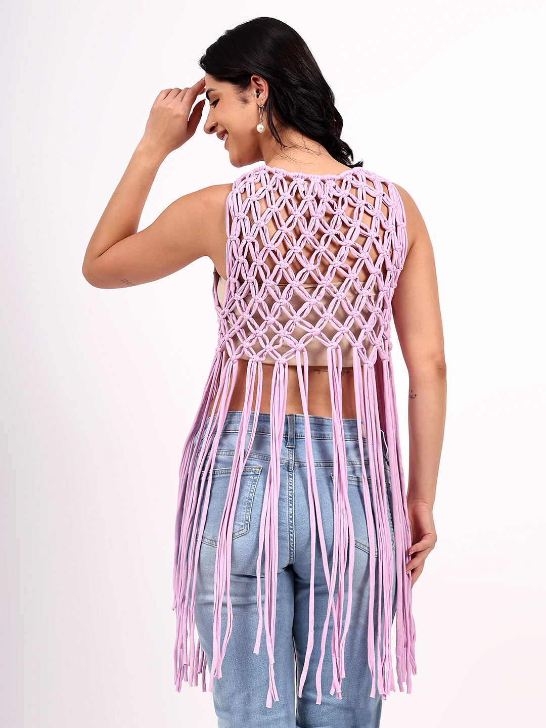 Bohemian Macrame Tassel Top