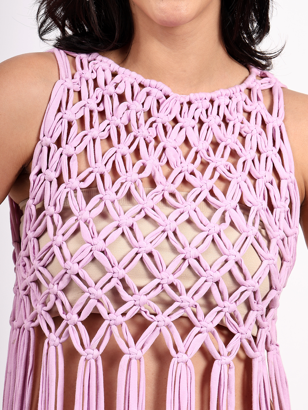 Bohemian Macrame Tassel Top