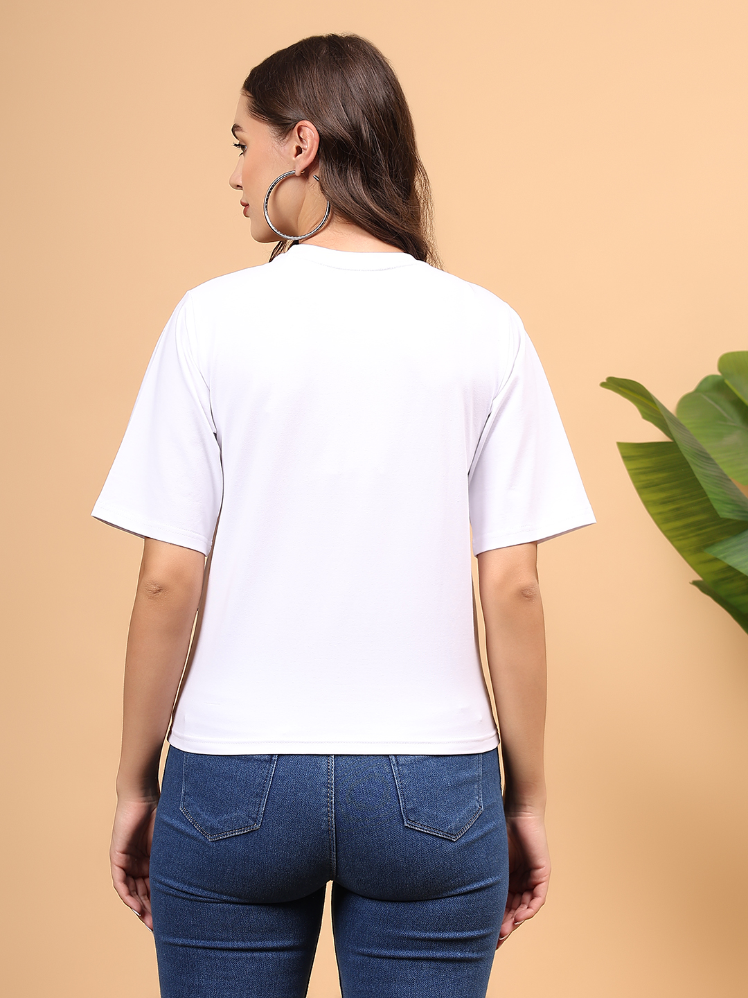 Crochet Floral Tshirt - White