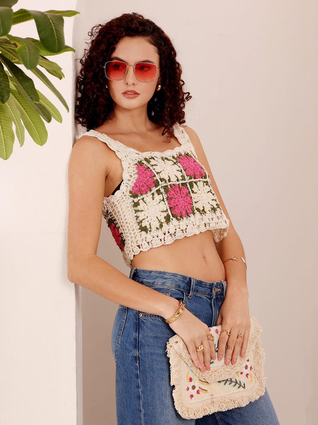 Floral Strappy Crop Top