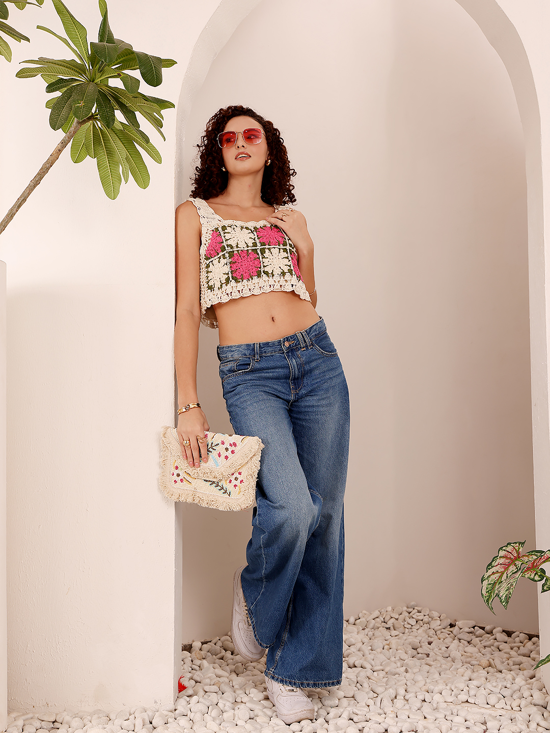 Floral Strappy Crop Top