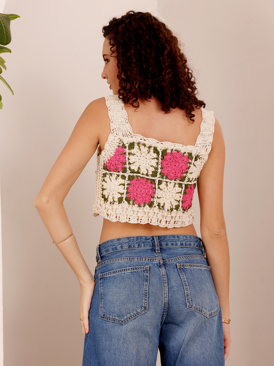 Floral Strappy Crop Top
