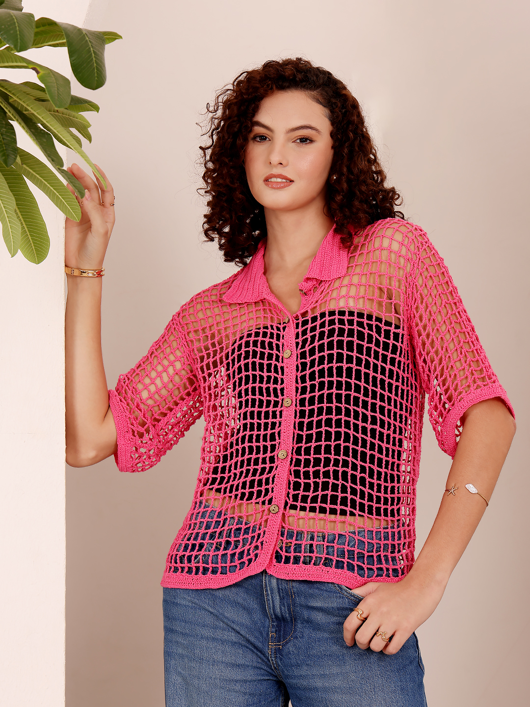 Handmade Crochet Mesh Shirt