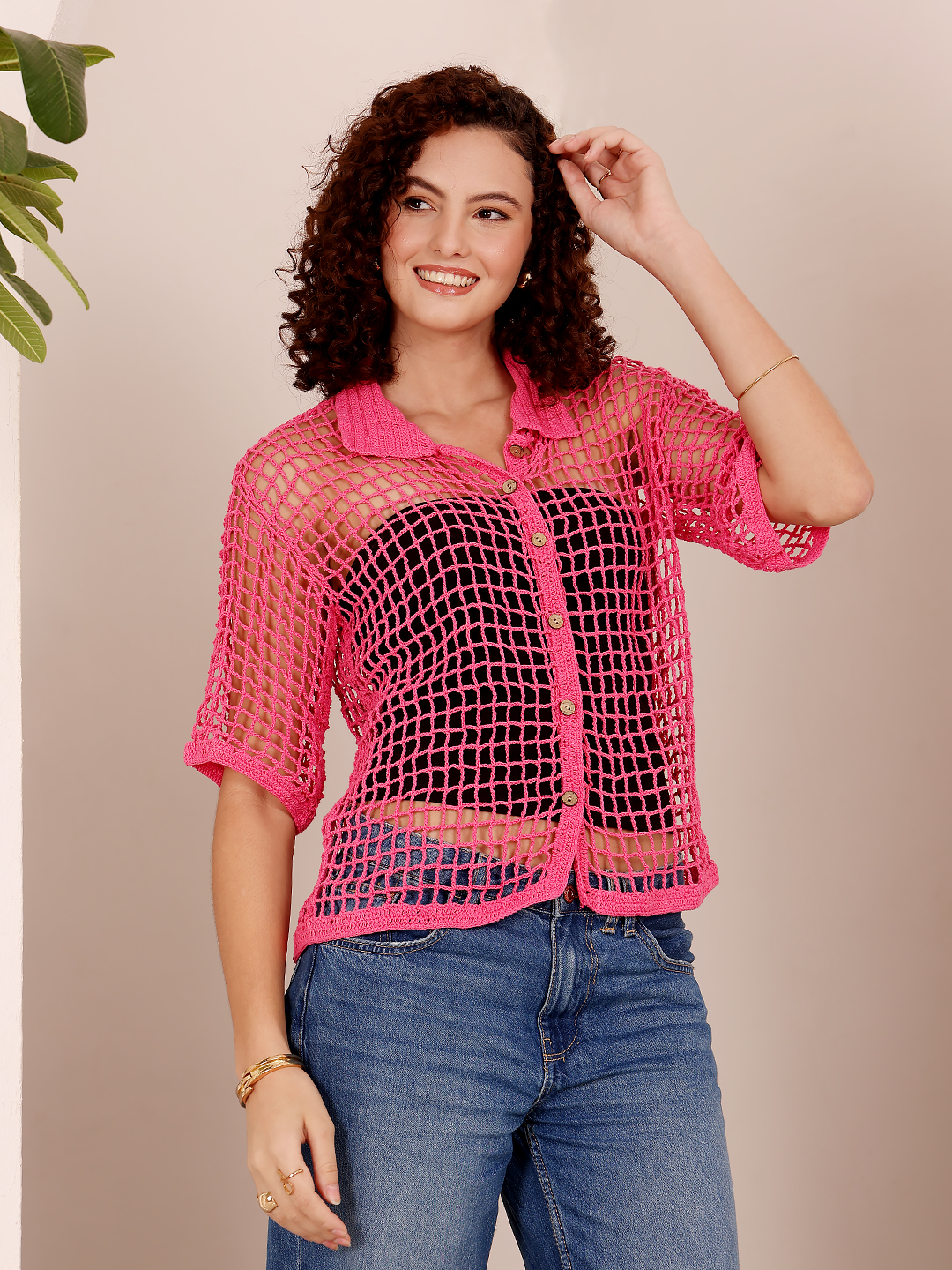 Handmade Crochet Mesh Shirt