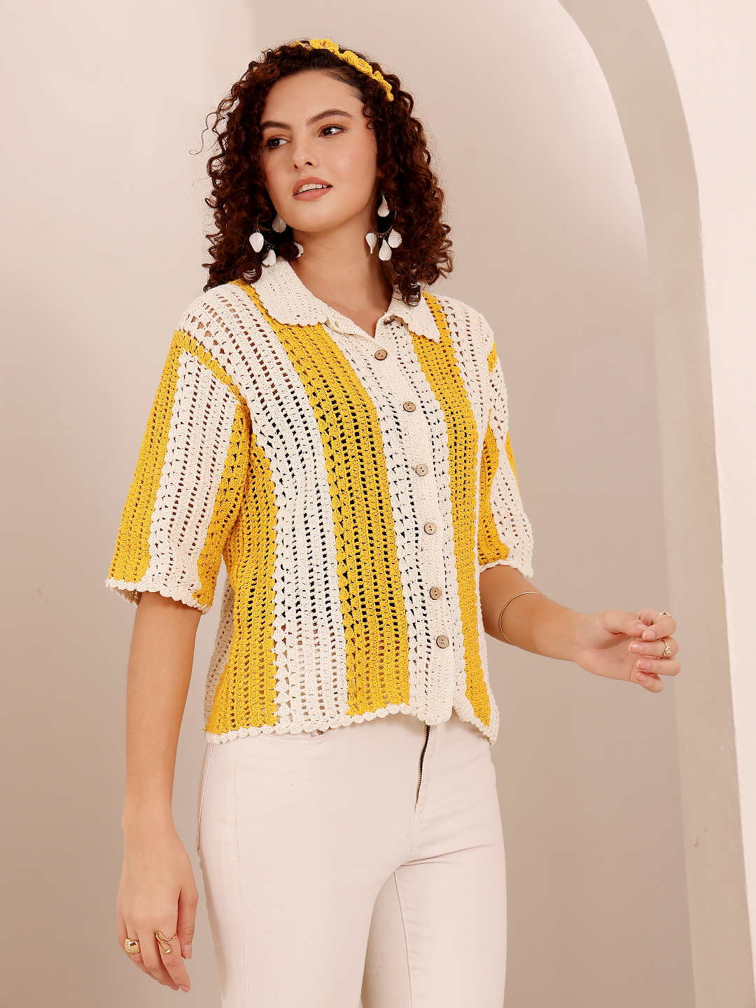 Bohemian Crochet Shirt
