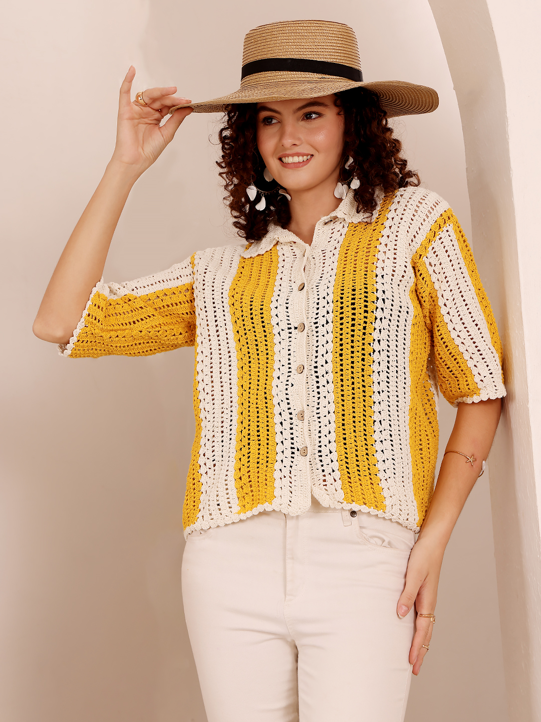 Bohemian Crochet Shirt