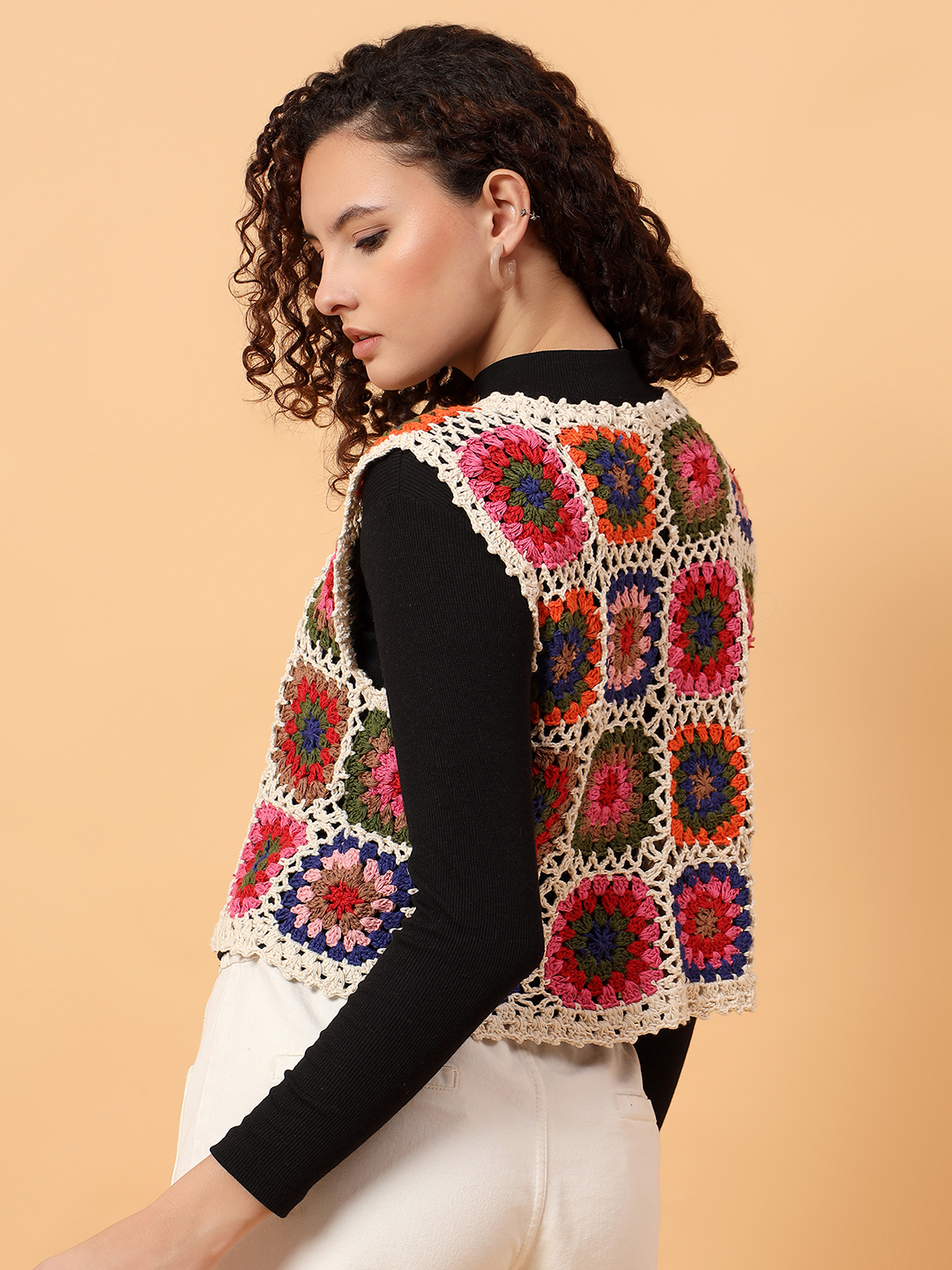 Velvery Granny Square Top - Multicolor