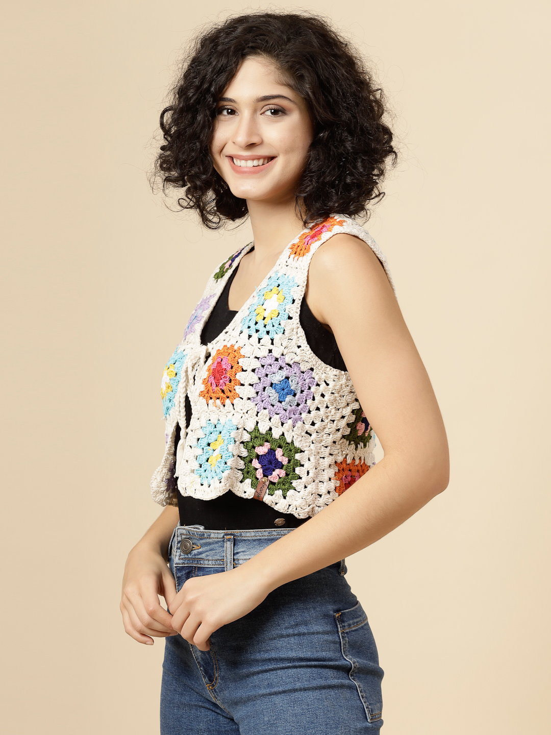 Velvery Crochet Cotton Shrug for Summers