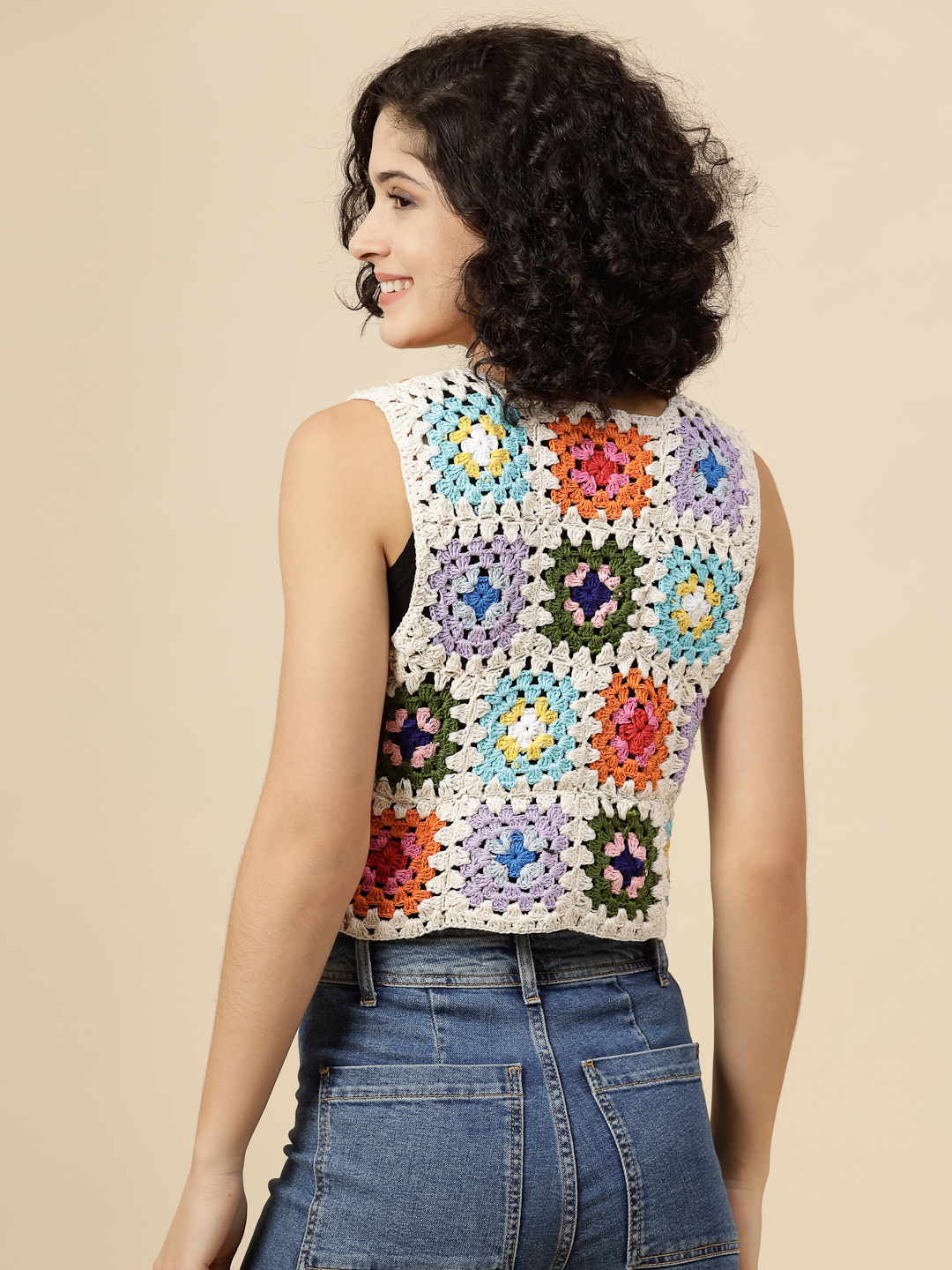 Velvery Crochet Cotton Shrug for Summers