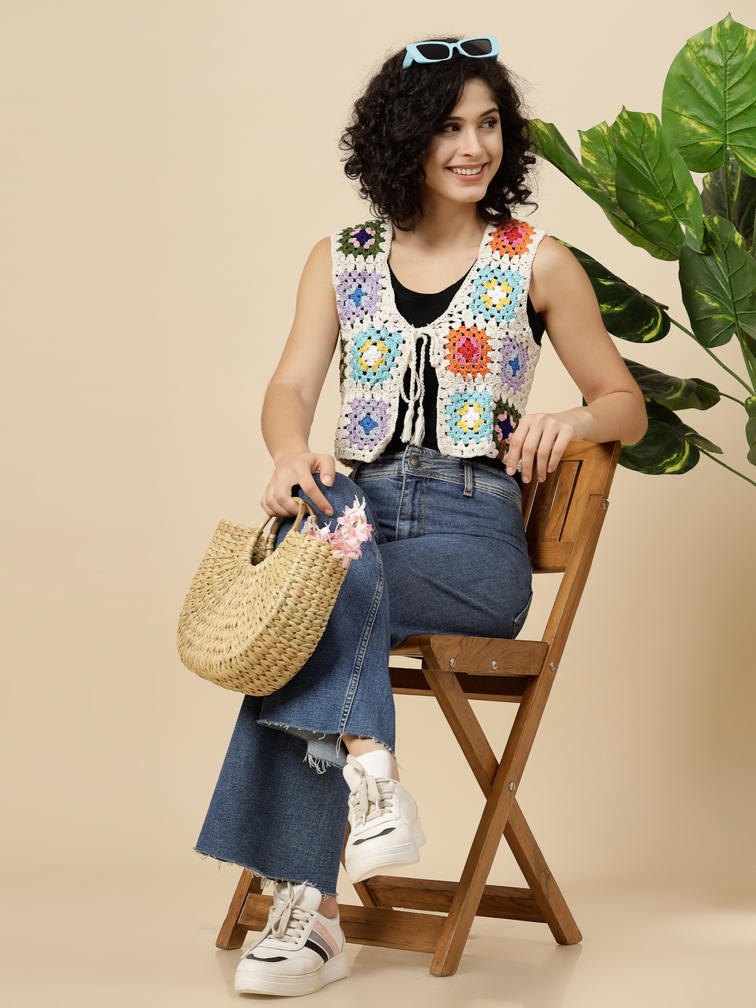 Velvery Crochet Cotton Shrug for Summers