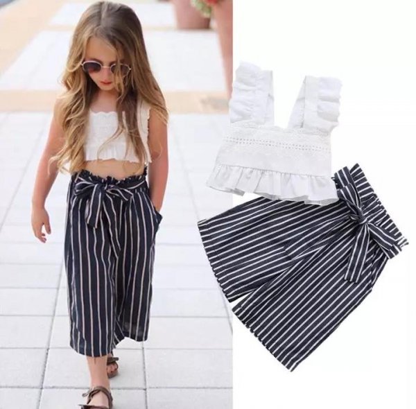 Image of White and Black Summer Set