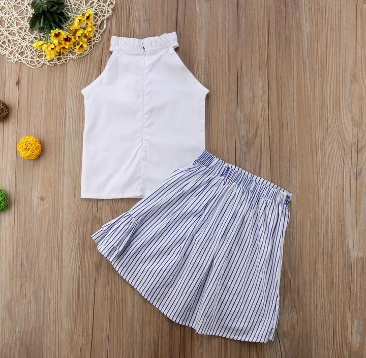 White Neck Top & Stylish Skirt