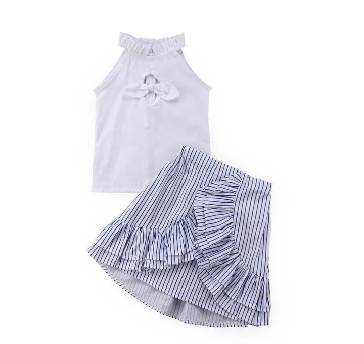White Neck Top & Stylish Skirt