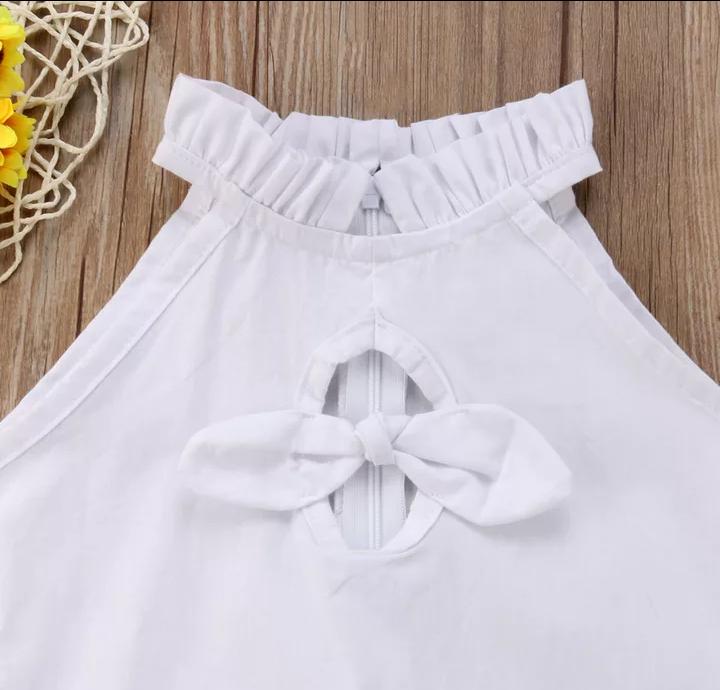White Neck Top & Stylish Skirt