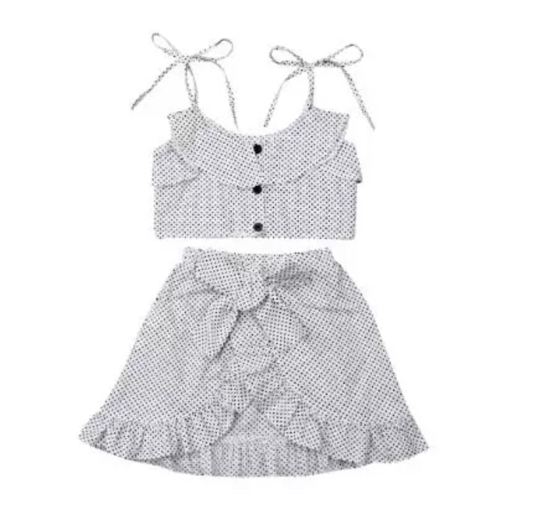 White Skirt Set in Cotton