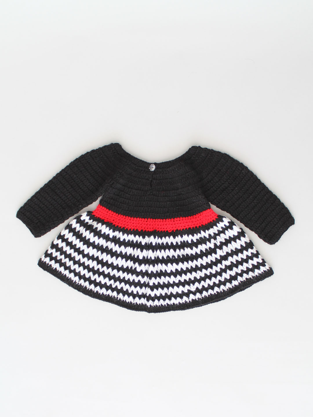 Winter Party Dress for Baby Girl - Black and Red