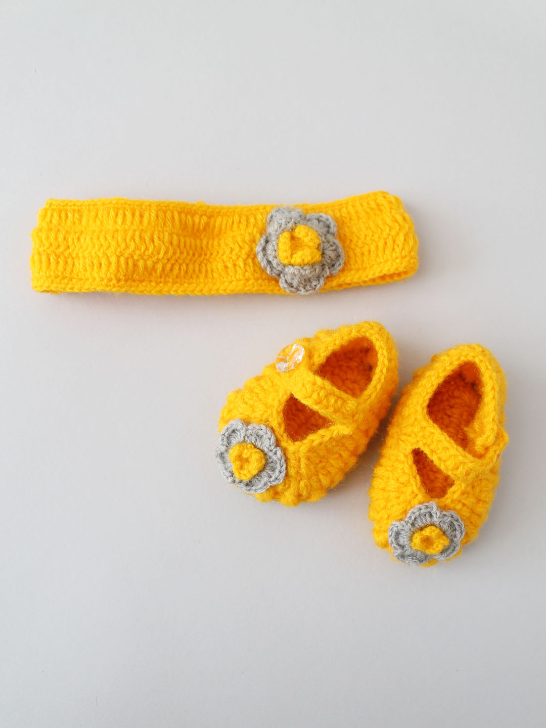 Winterwear Woollen Party Frock for Baby Girl - Bright Yellow