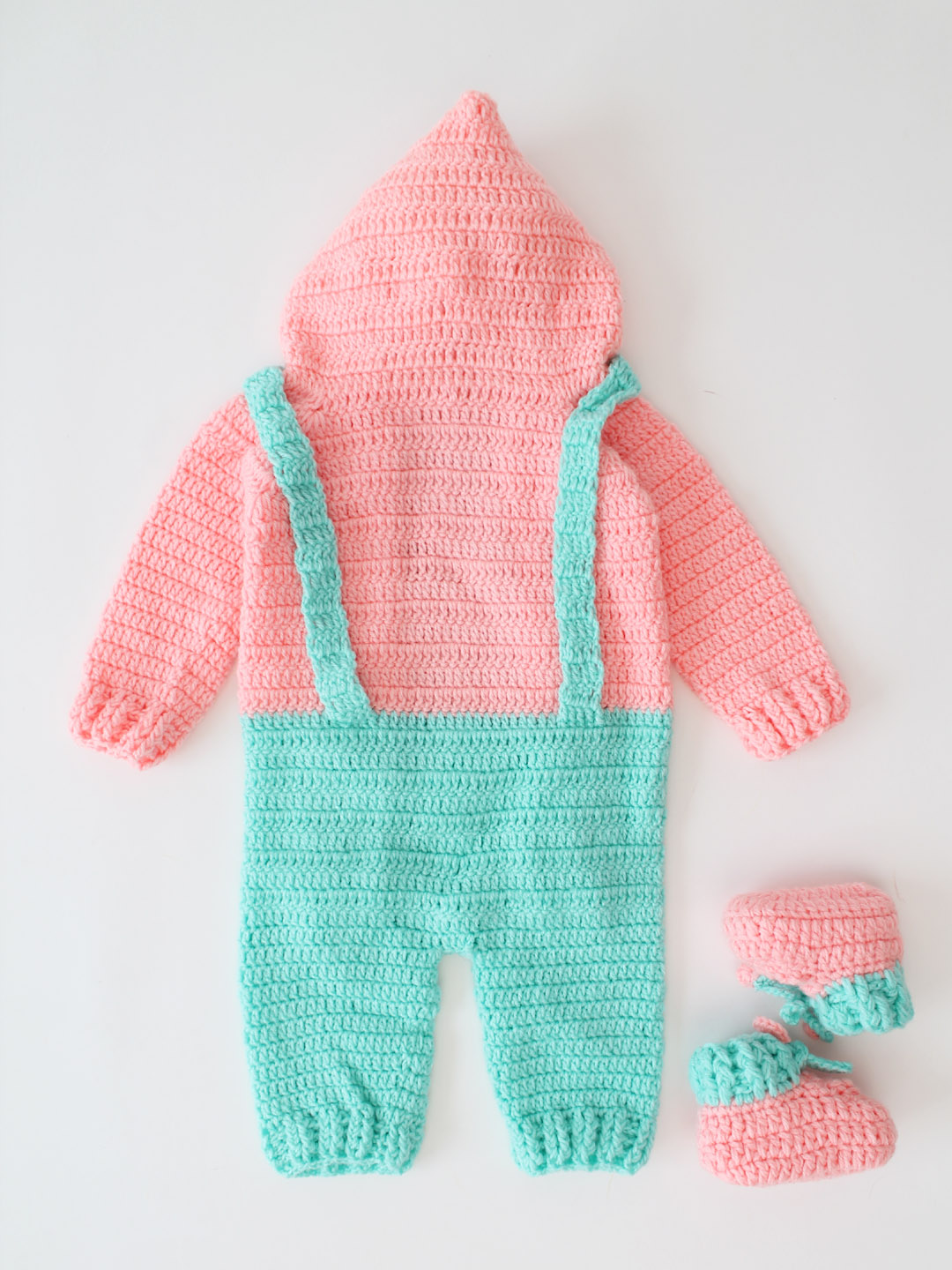 Woolen Front Open Jumpsuit for Infants - Turquoise