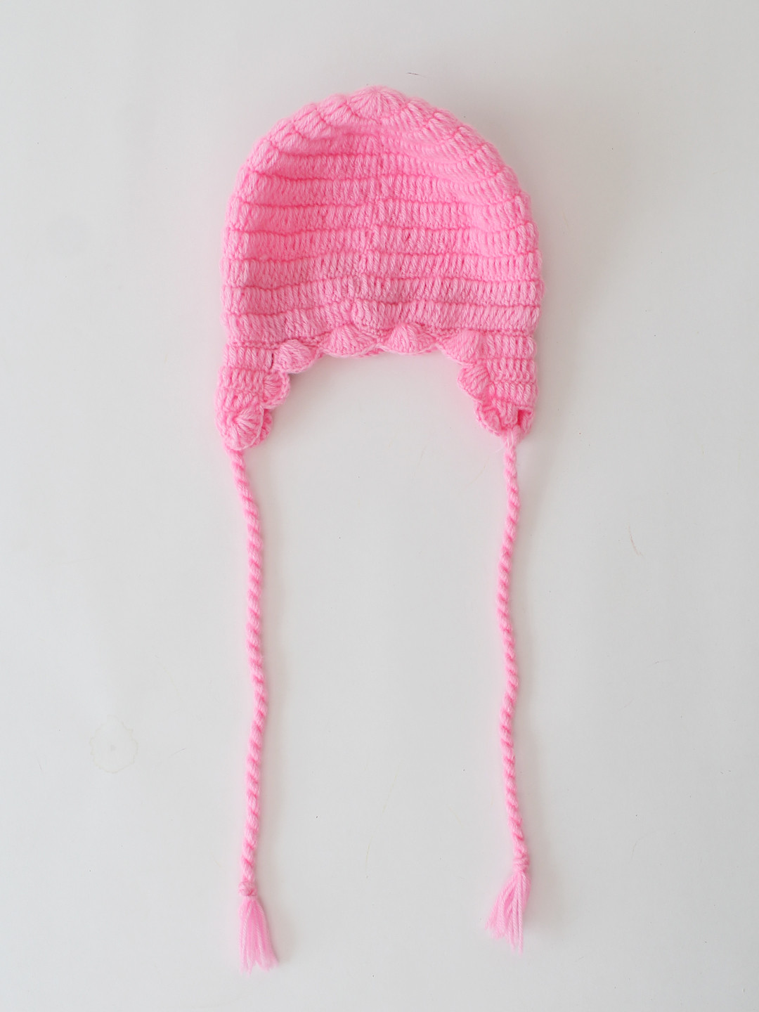 Woonie Birds Applique Handmade Crochet Beanie - Pink