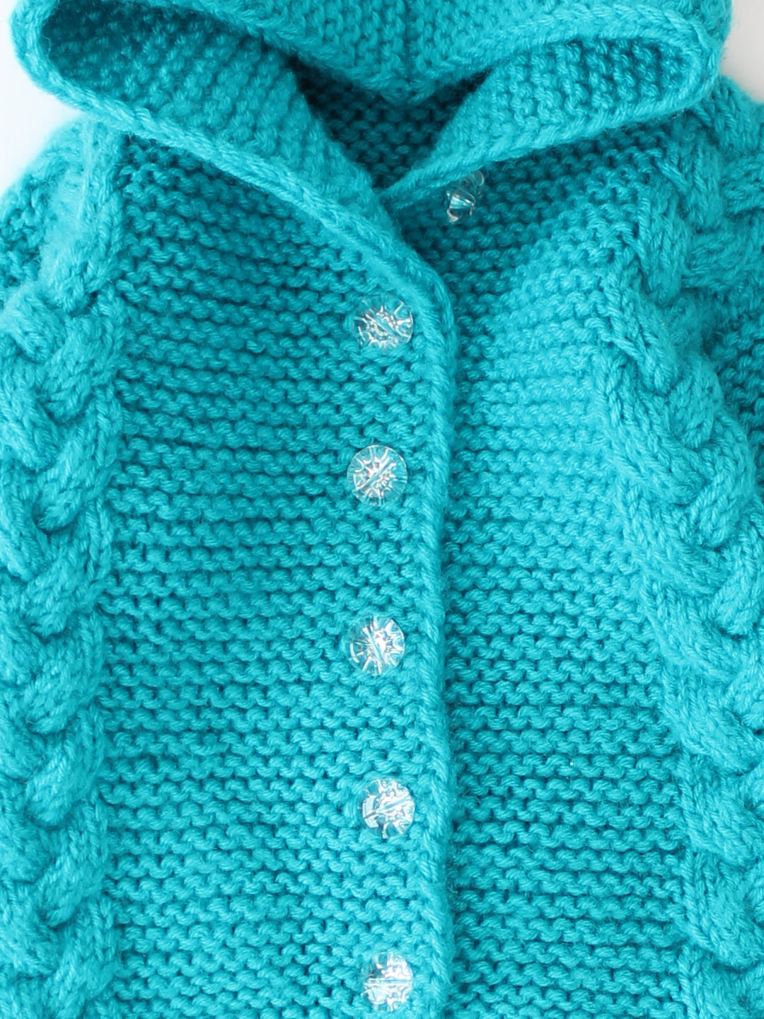 Woonie Cable Design Handknitted Jumpsuit with Booties