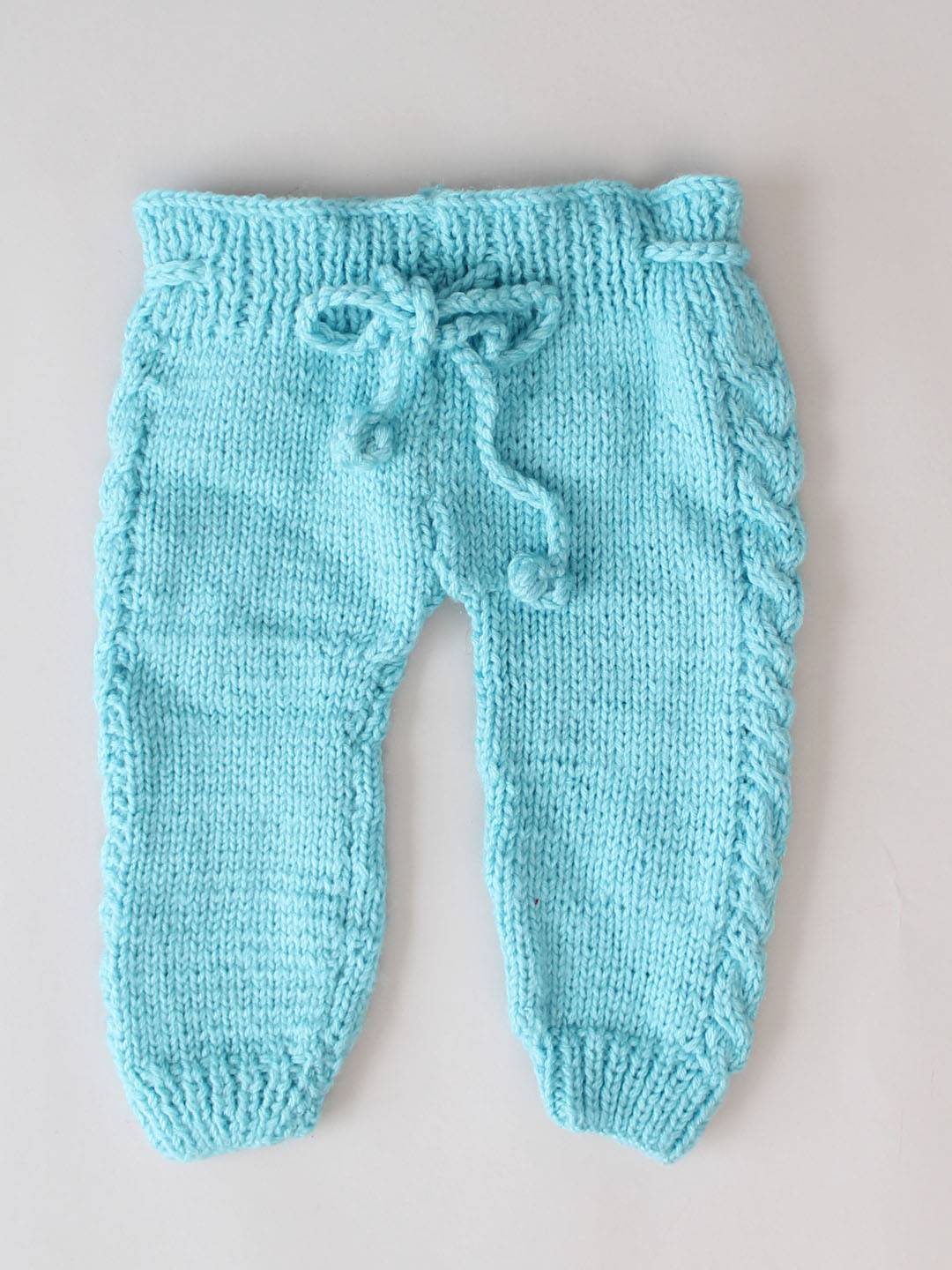 Woonie Cable Knit Sweater with Pants Set - Blue