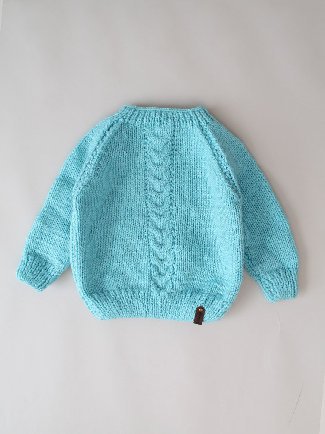 Woonie Cable Knit Sweater with Pants Set - Blue