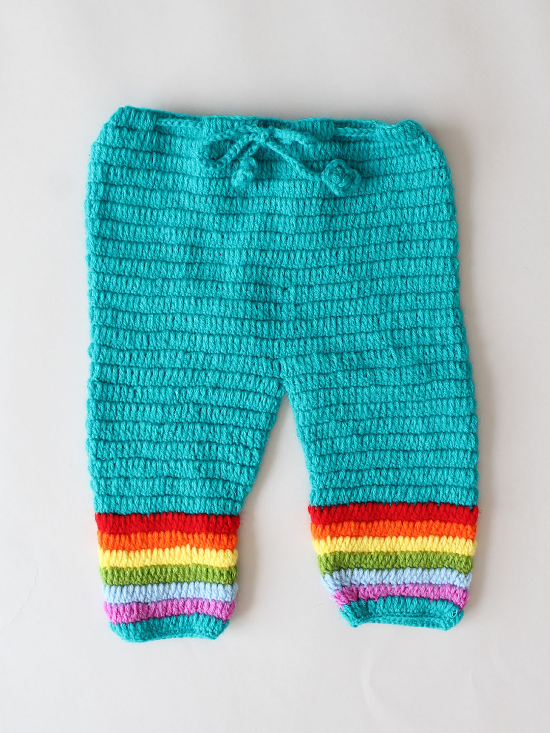 Woonie Cloud & Rainbow Theme Sweater and Pants Set - Green