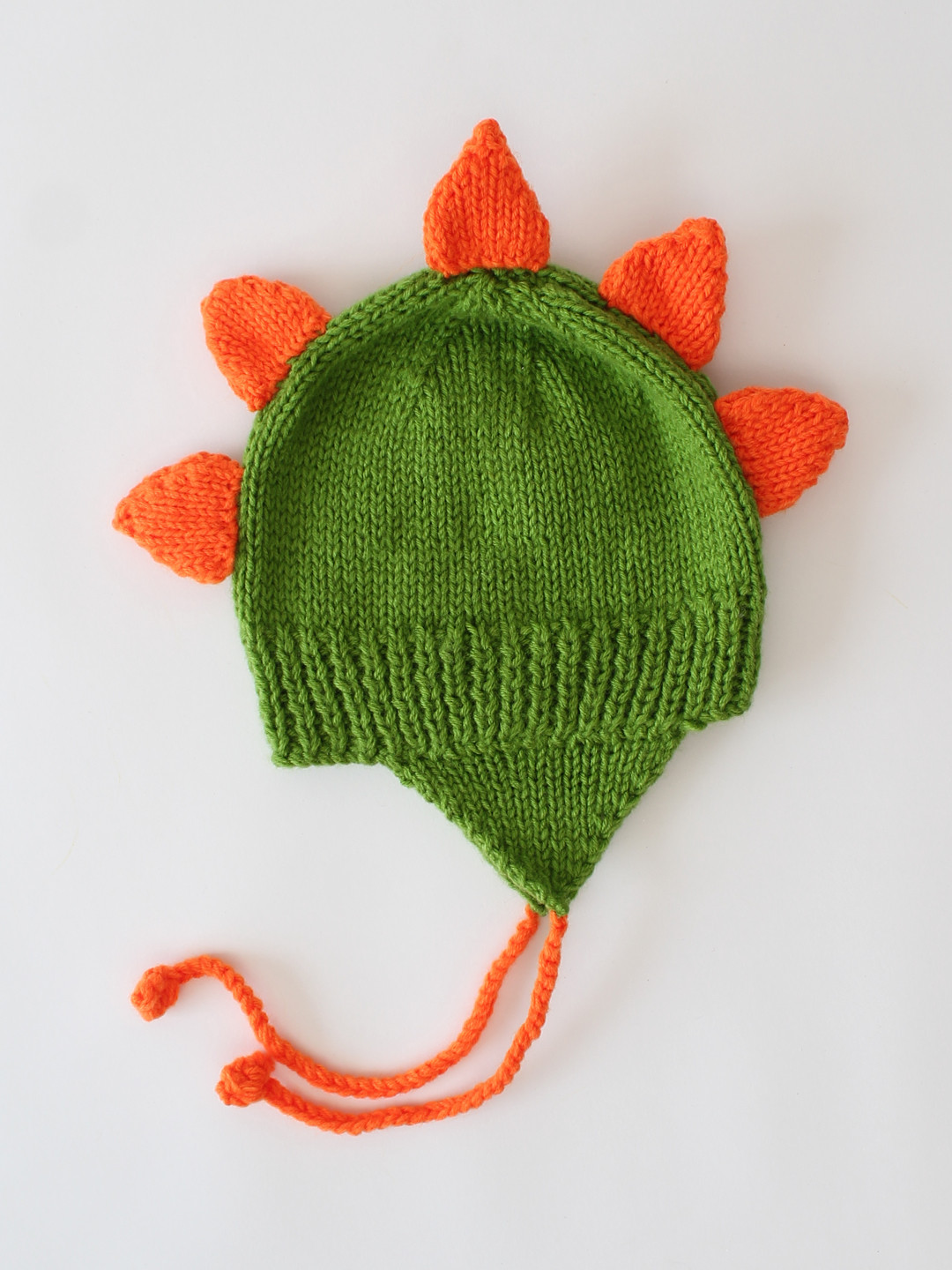 Woonie Dinosaur Designed Handmade Animal Knit Hat - Green