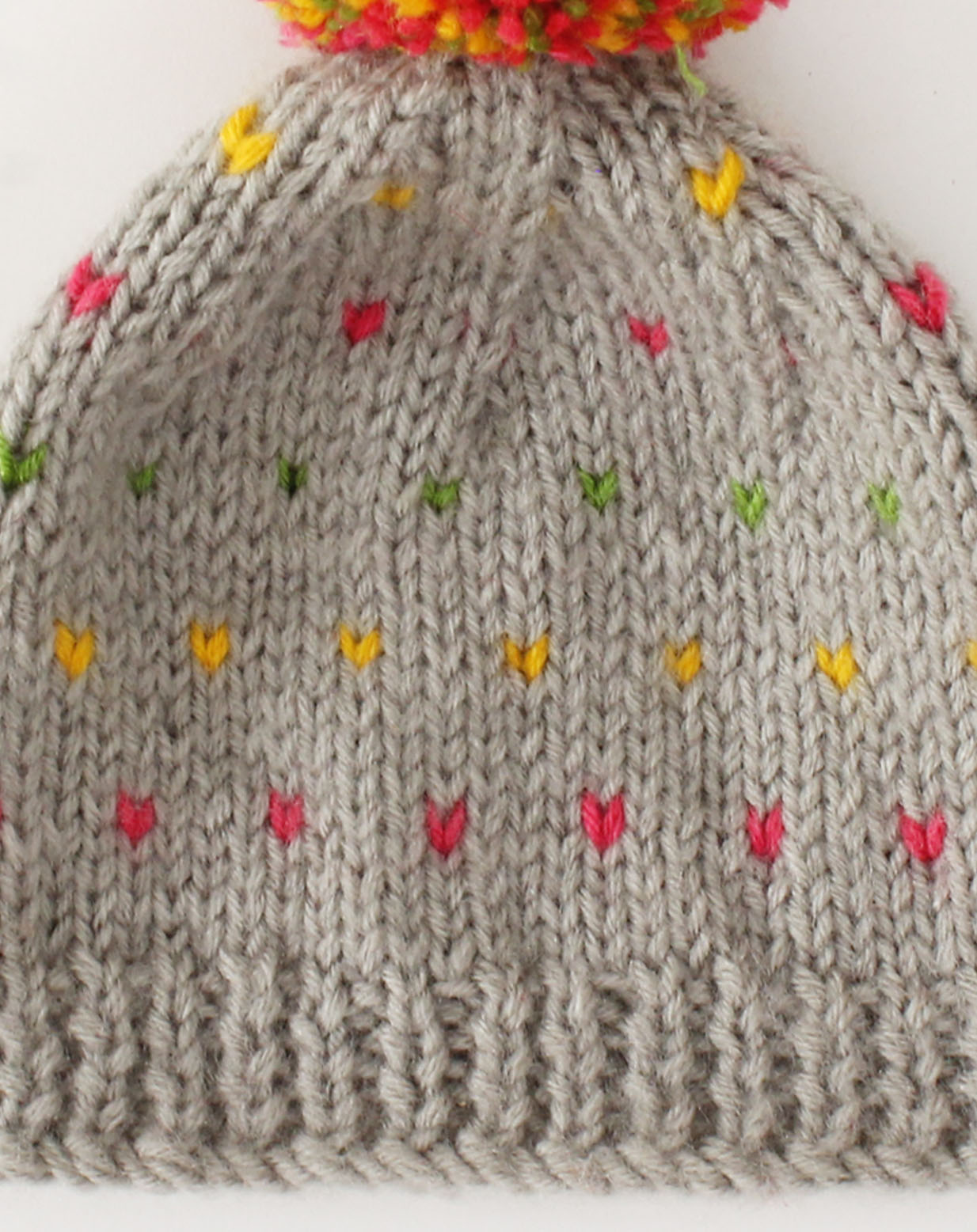 Woonie Handknitted Fair Isle Winter Hat - Grey