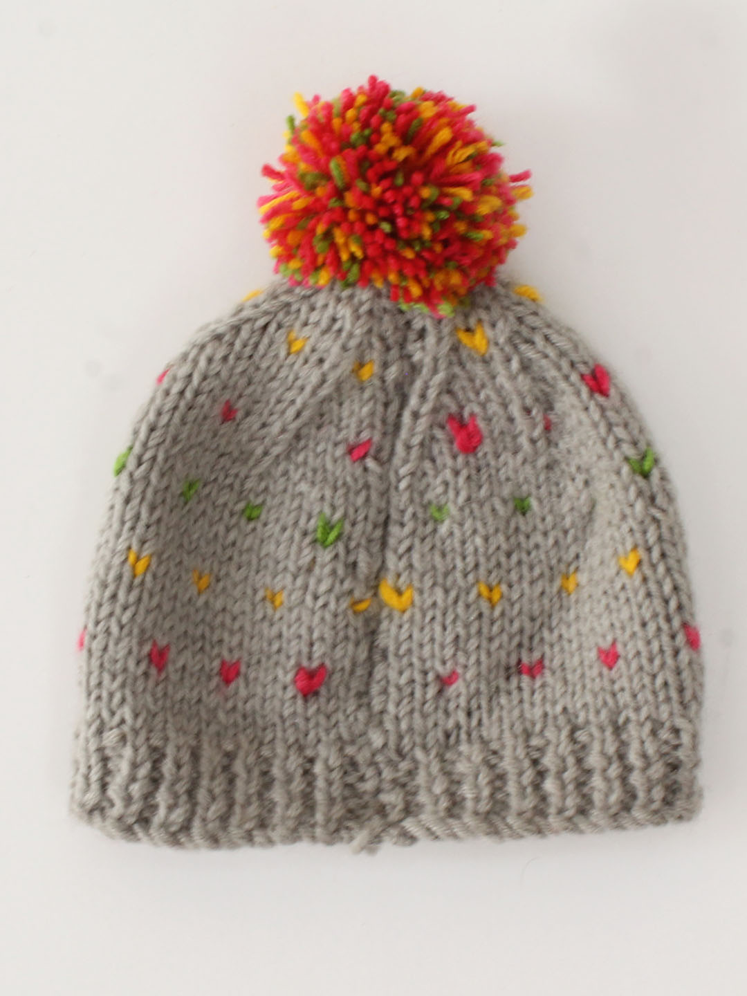 Woonie Handknitted Fair Isle Winter Hat - Grey